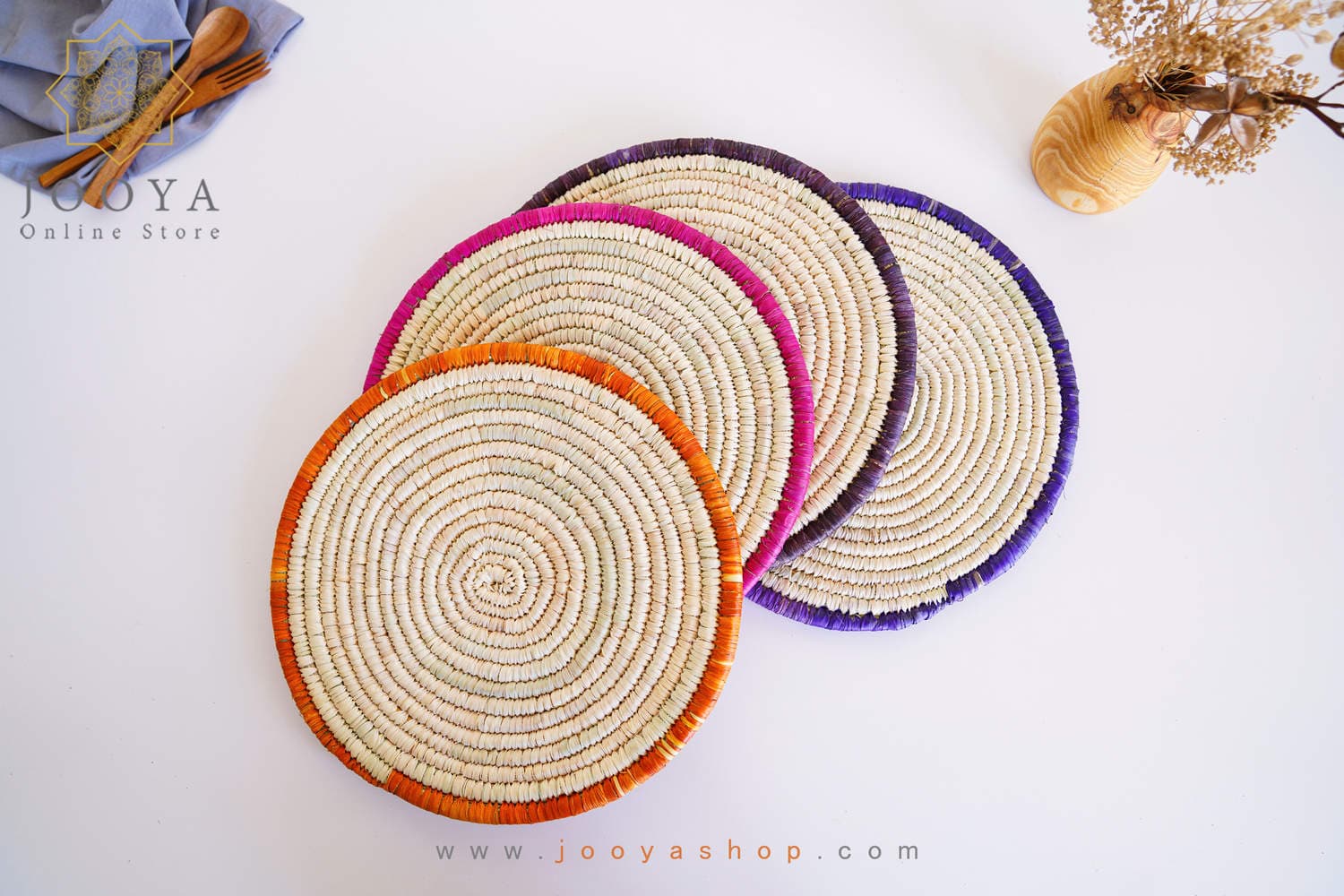 زیربشقابی حصیری برفین