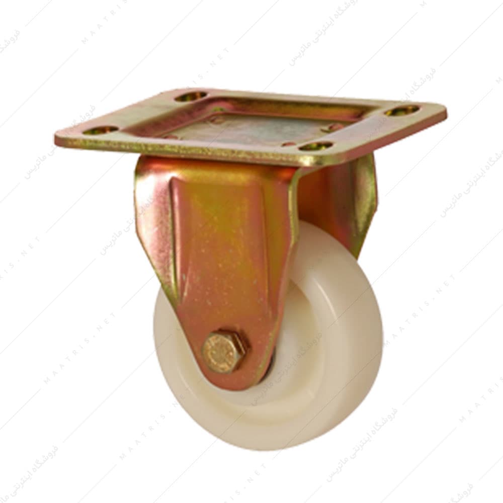 چرخ پلی آمید قطر 150 میلی متر با اسکلت گالوانیزه (بلبرینگ دار ثابت)