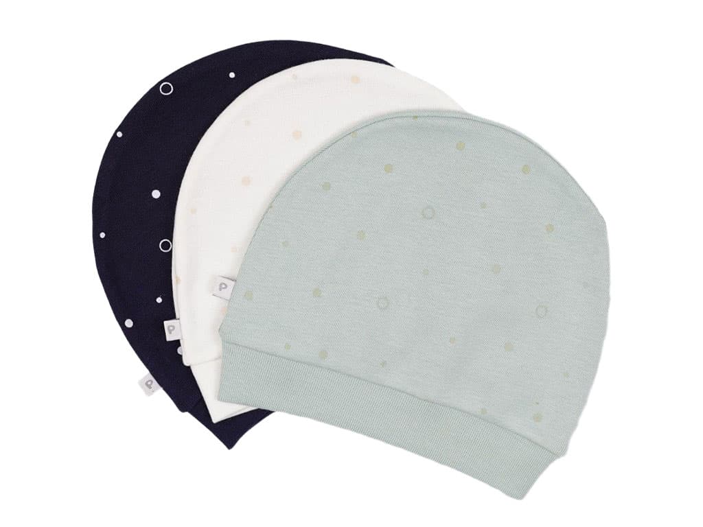 کلاه نخی نوزادی رنگی طرح خال دار پاپو papo