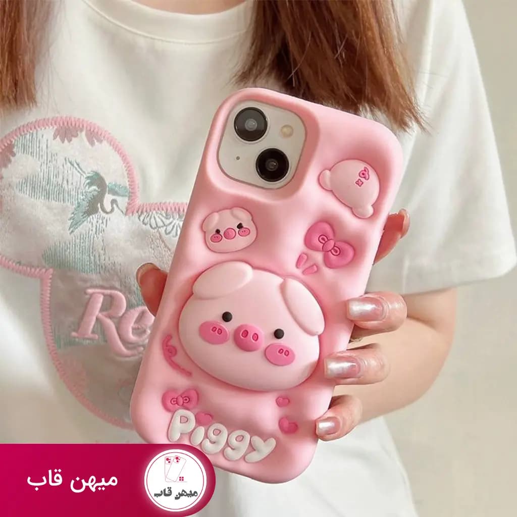 قاب گوشی آیفون piggy - بچه خوک پاپ سوکتی - کد (۳۳۹۰۵)