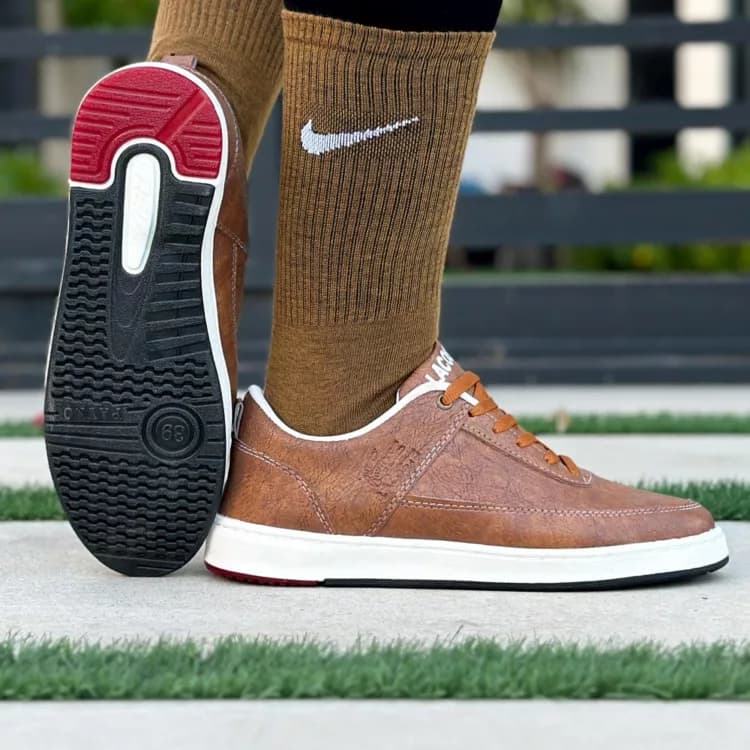 کتانی دخترانه لاگوست قهوه ای کد 26434