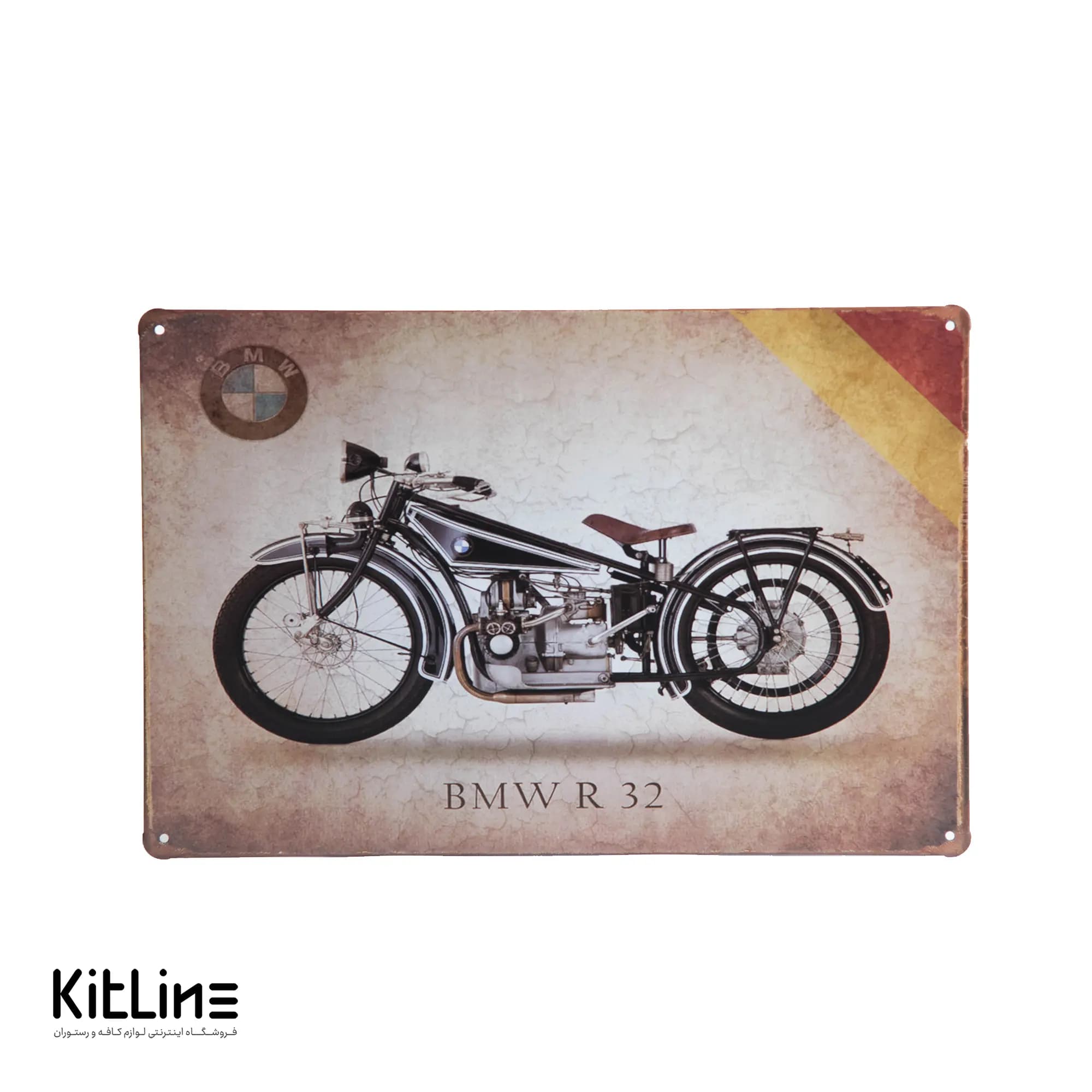 تابلو دیواری ۲۰×۳۰ سانتیمتری استیل طرح Harley Davidson 1927