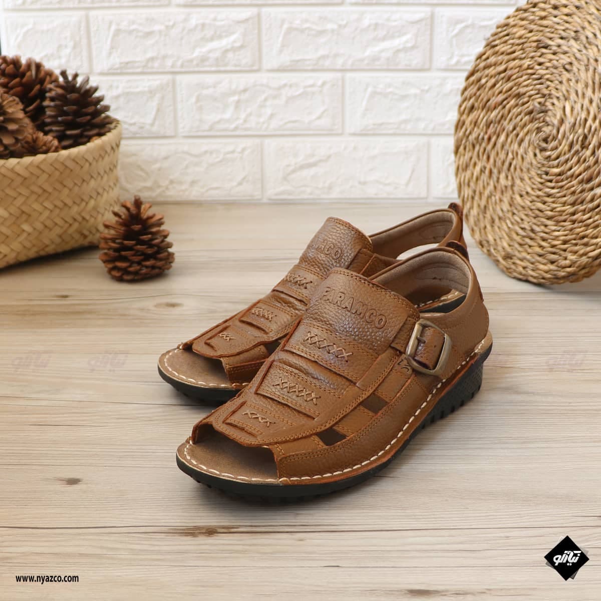 کفش تابستانی مردانه چرم فرسام H336