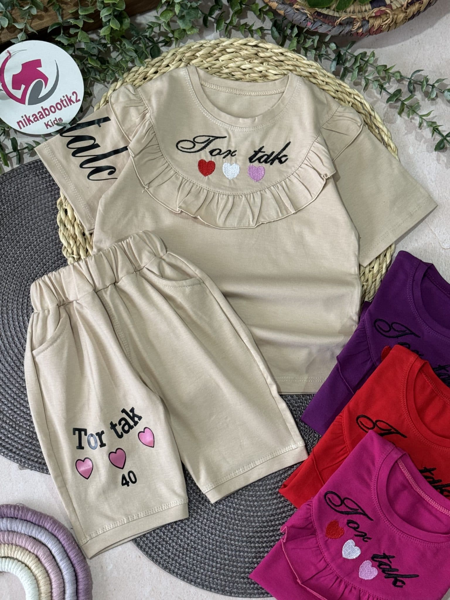 تیشرت شلوارک سه قلب