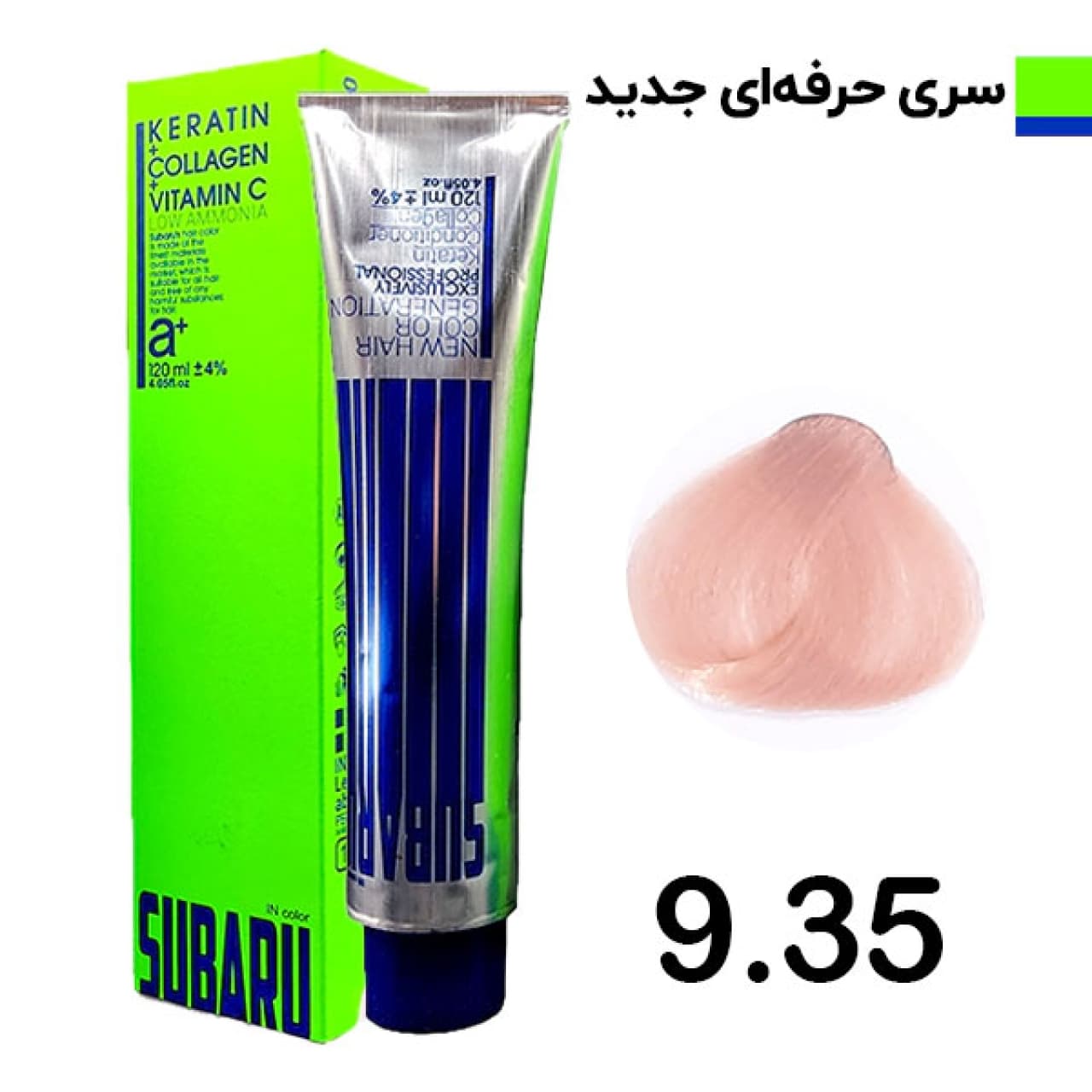 رنگ مو سوبارو شماره 9.35 حجم 120 میلی لیتر رنگ رز گلد