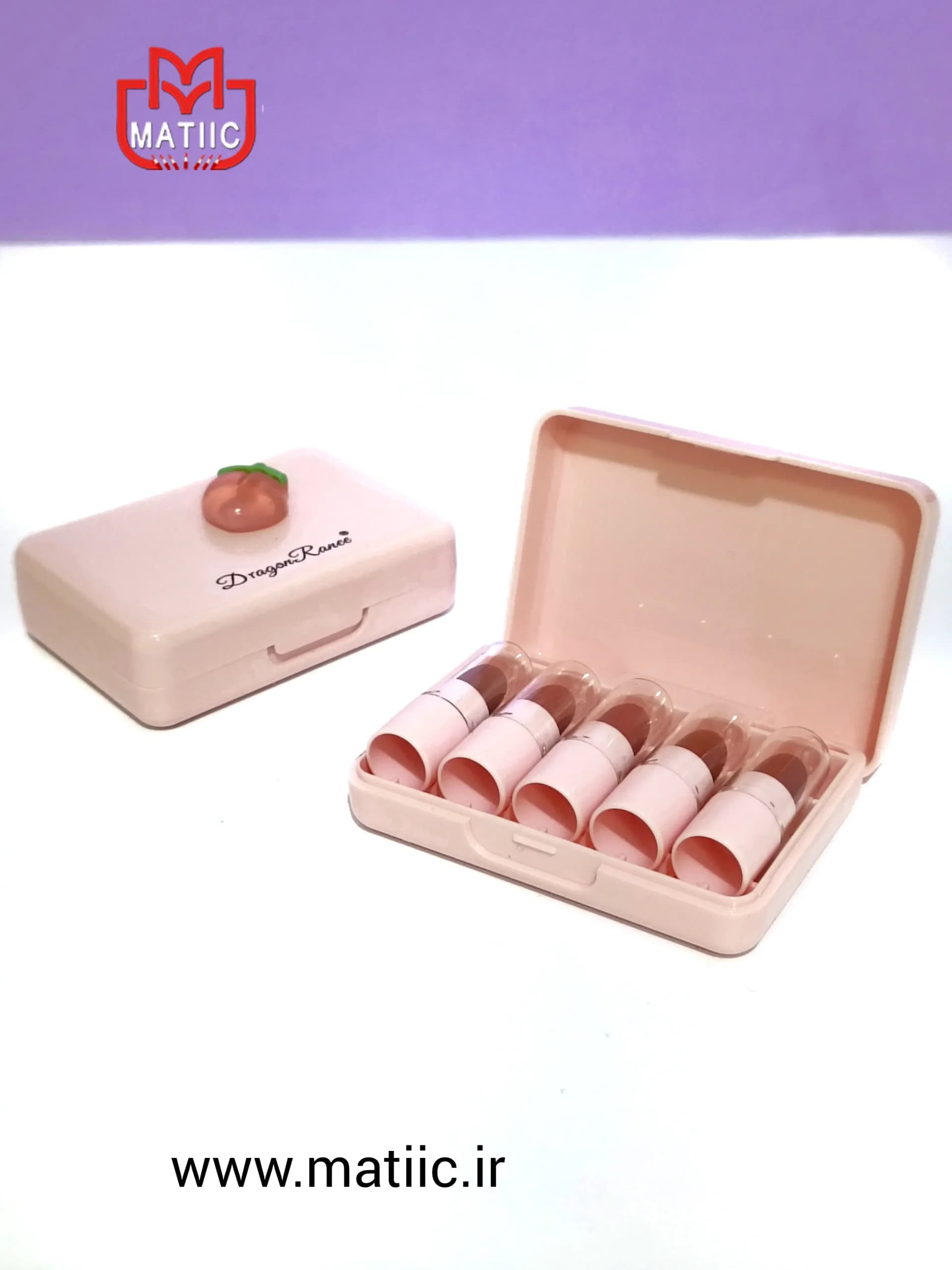 پک رژ لب 5 عددی دراگون رانی هلو