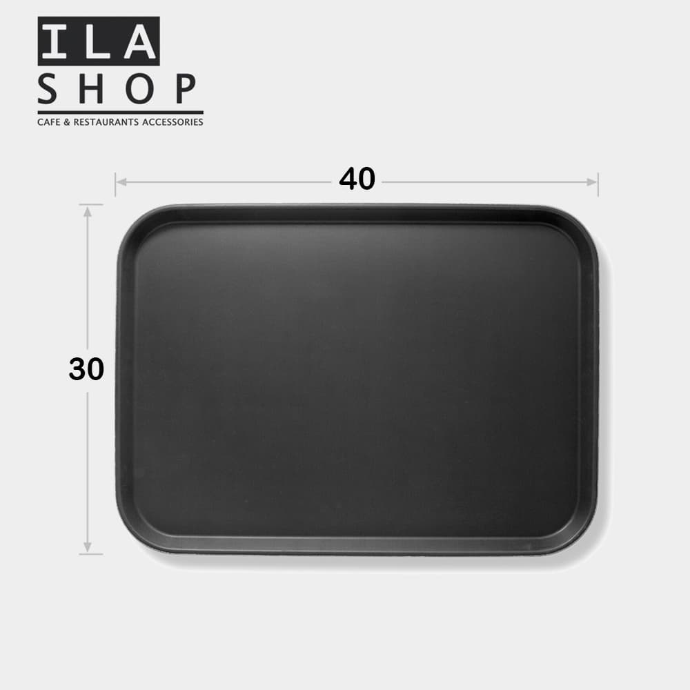 سینی ترمز دار مشکی ۳۰*۴۰ یک عددی ایلا