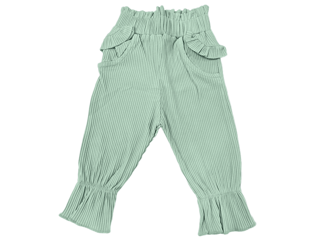 شلوار راحتی نوزادی دخترانه طرح برگ سبز دانالو Danaloo