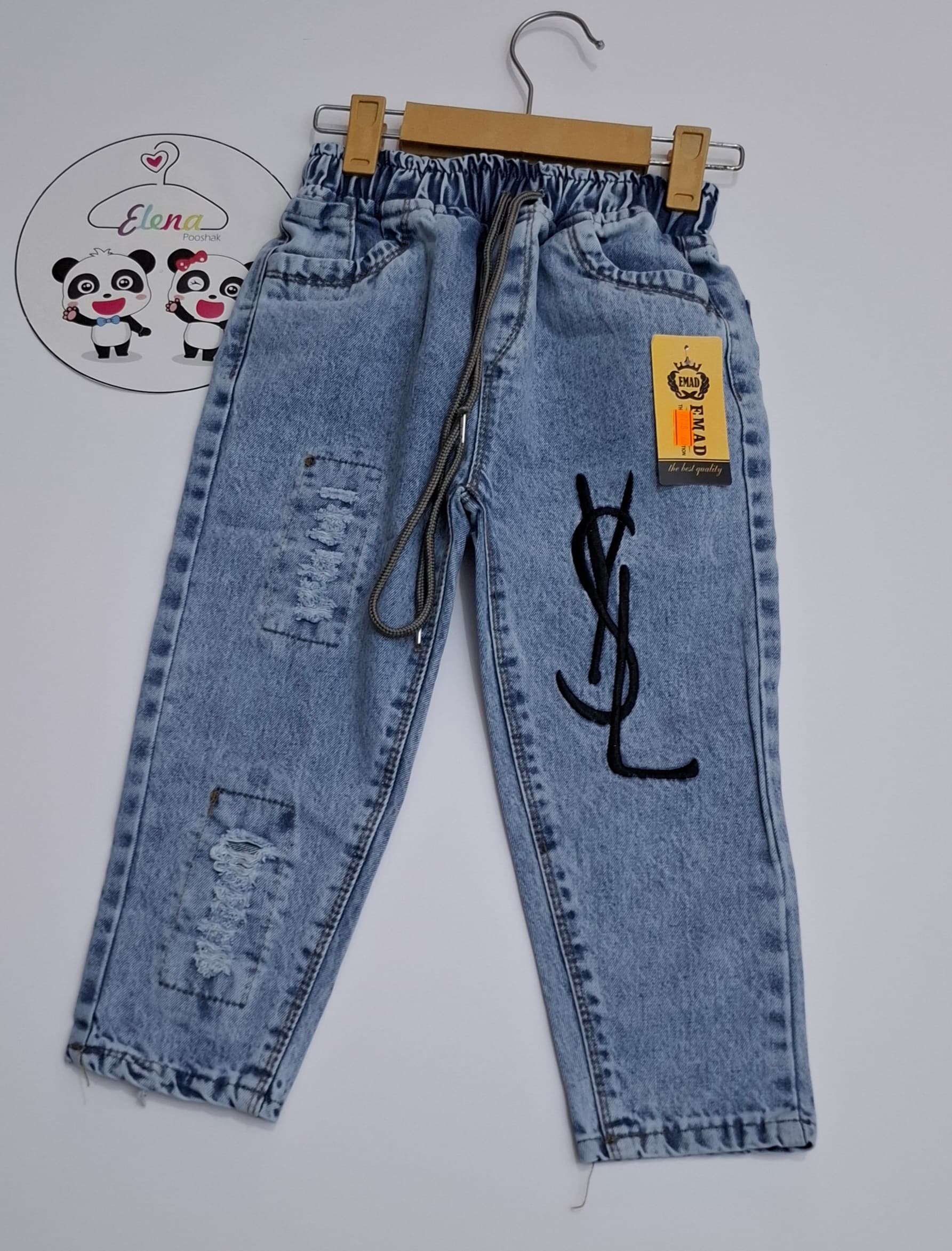 شلوار جین مام استایل مناسب 4 تا 14 سال شناسه :678