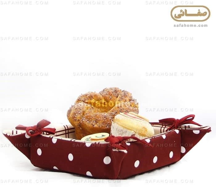 سبدنان رزین تاژ طرح خالدار قرمز