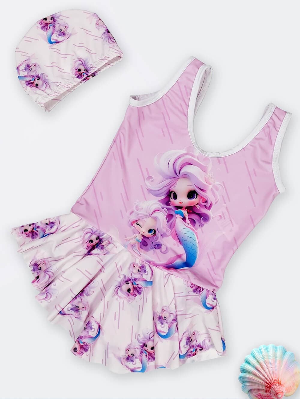 مایو بچگانه دخترانه دامنی پری دریایی ناز اسپیدو ( Speedo ) برای استخر شنا