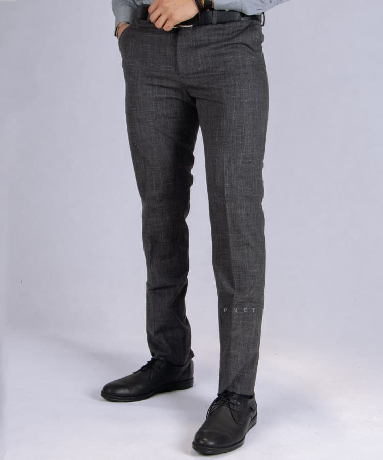 شلوار پارچه ای مردانه راسته طرح دار 0815