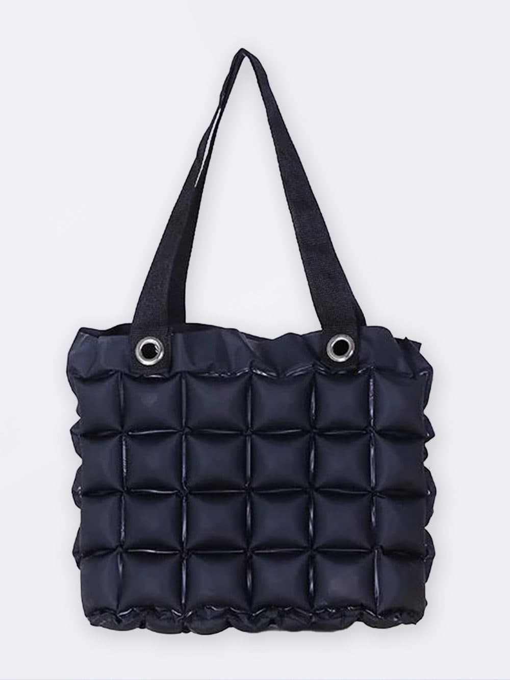 ساک استخر زنانه شیک و خاص مشکی رنگ ضد آب بصورت مات و براق مجلسی بادی