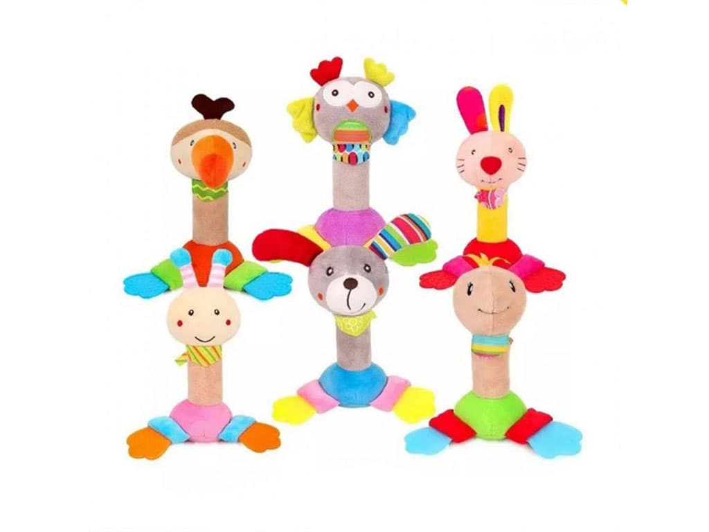 جغجغه سوسیسی نوزادی طرح حیوانات بی بی اسکای bb sky