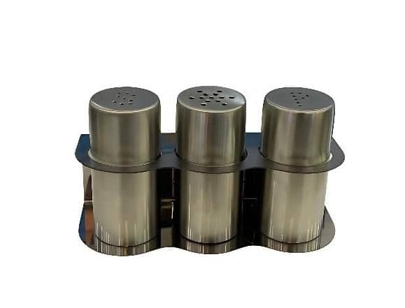 ست 3تایی نمک فلفل با استند تمام استیل