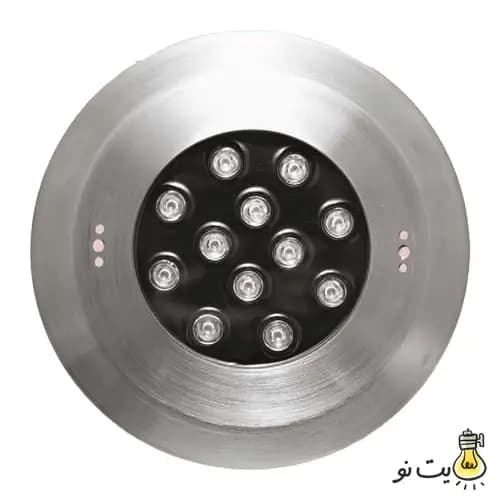 چراغ روکار استخری استیل تک رنگ 24 وات Ledman