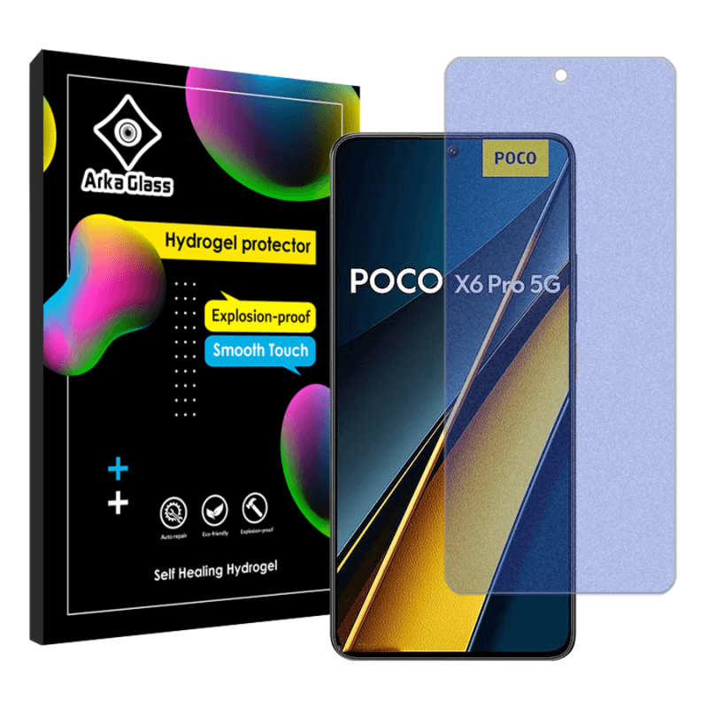 محافظ صفحه نمایش مات ضد اشعه آبی گوشی شیائومی Poco X6 Pro آرکا گلس مدل Tough