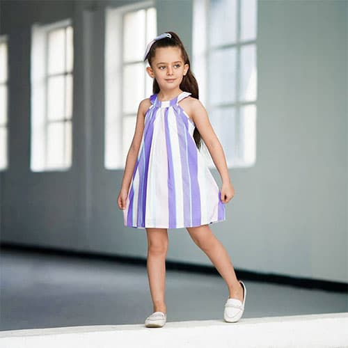 سارافون دخترانه مدل رگلان راه راه