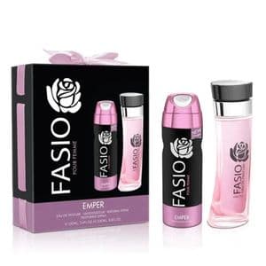 ادکلن ست امپر فاسیو زنانه اصل همراه با اسپری (FASIO EMPER)
