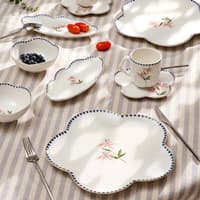 سرویس صبحانه خوری 32 پارچه ۶ نفره امسان لیلیوم رنگی