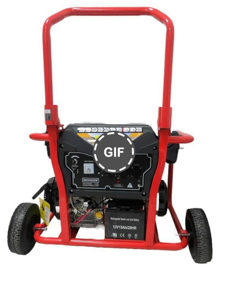 موتور برق 5,5 کیلو وات چرخدار تمام مس استارتی سان شاین