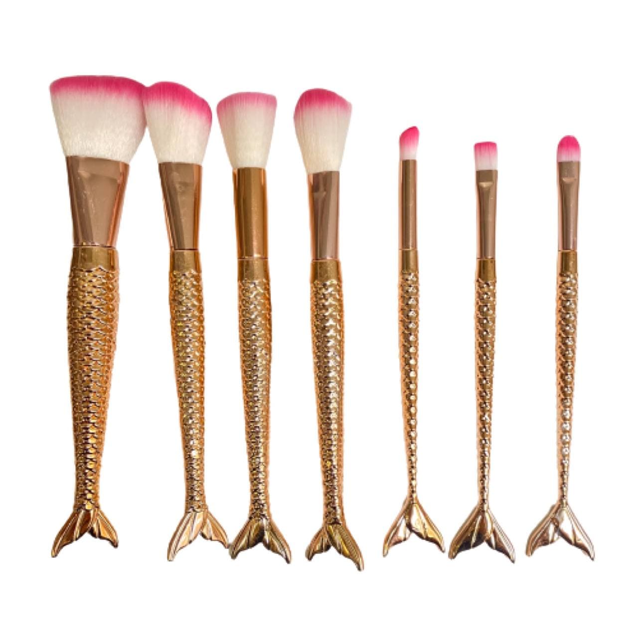 ست براش ۷ عددی طرح ماهی رزگلد