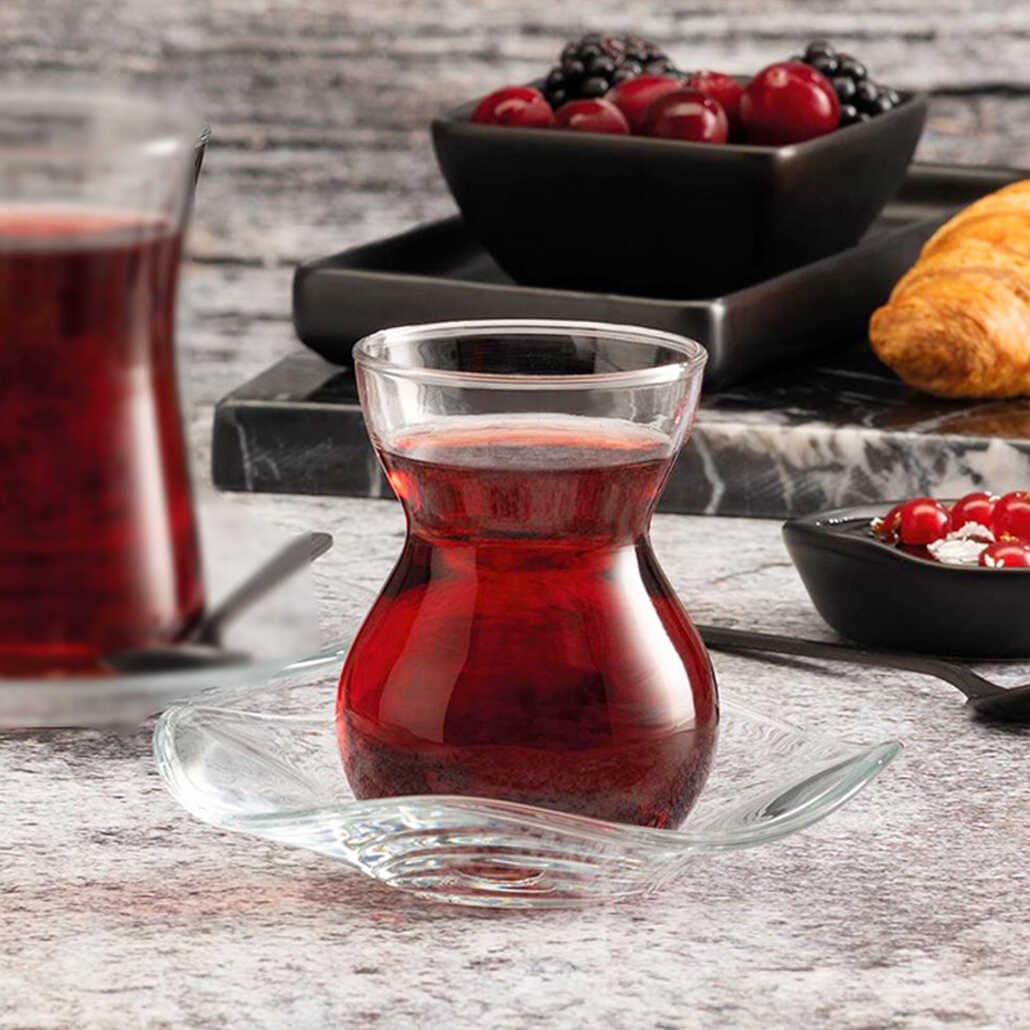 سرویس چای خوری ۱۲ پارچه پاشاباغچه طرح dantel مدل ۹۶۵۷۴