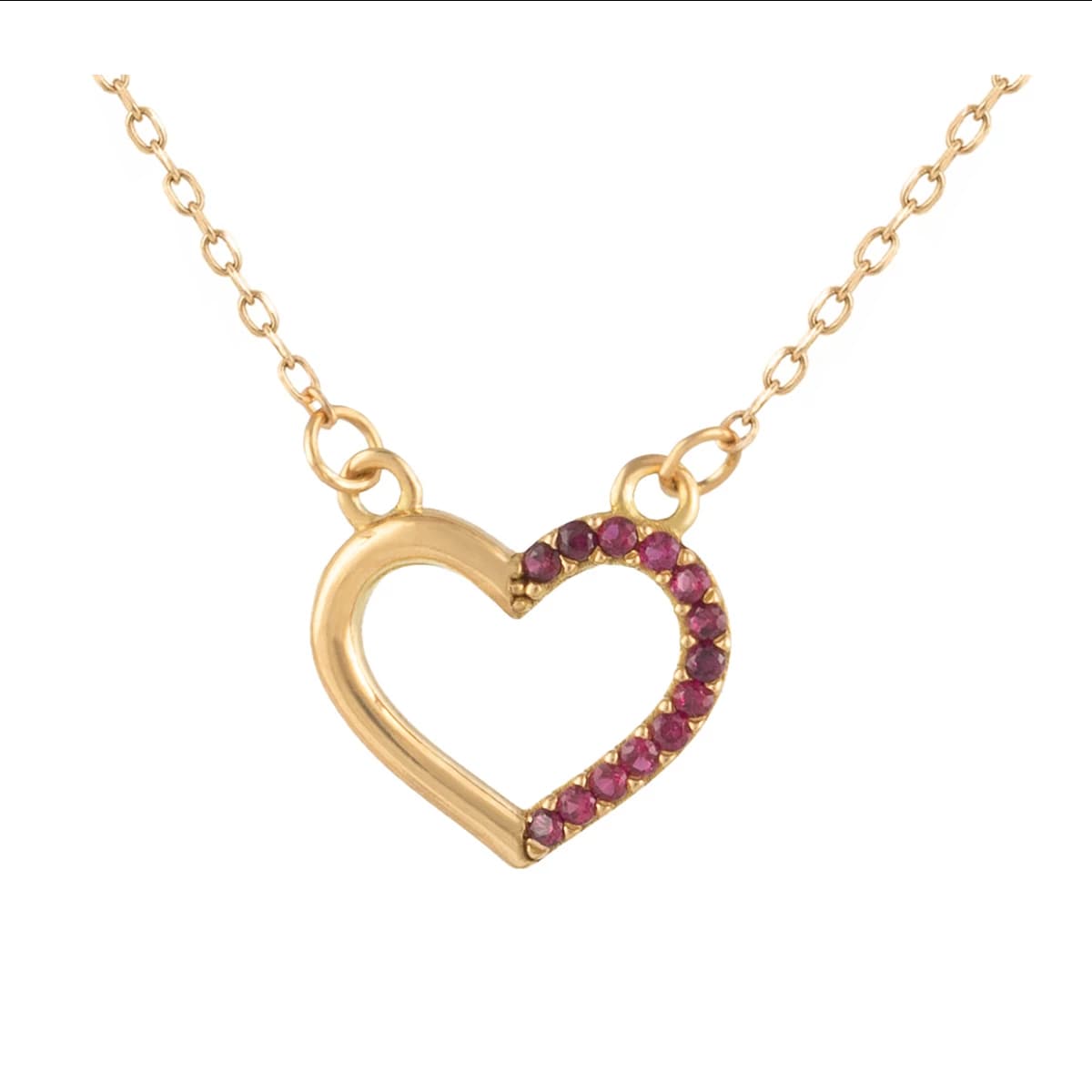 گردنبند طلا زنانه بان گالری مدل قلب میلا