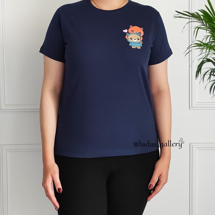 تیشرت چاپی زنانه طرح خرس