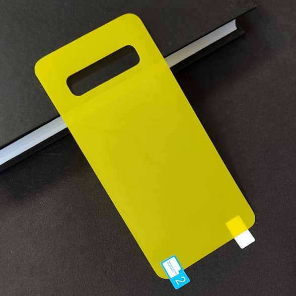 برچسب پشت تمام چسب زرد Samsung S10