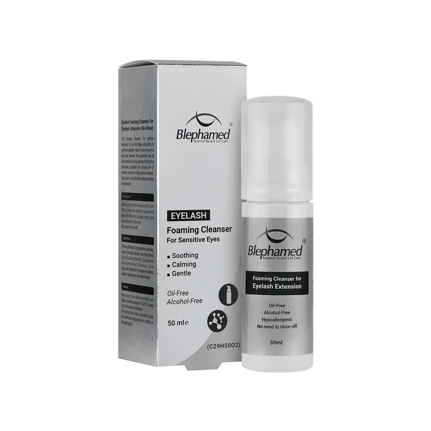 فوم پاک کننده چشم بلفامد مناسب مژه های اکستنشن شده حجم 50ml