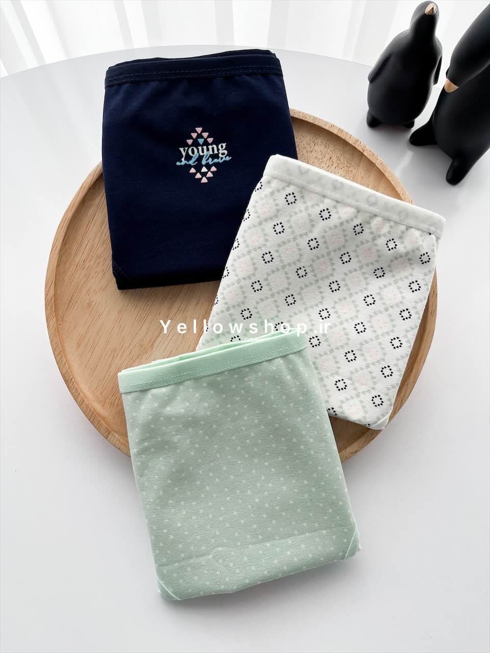 شورت اسلیپ نخی زنانه کوزا KOZA سایز بزرگ پک سه تایی کد 21108