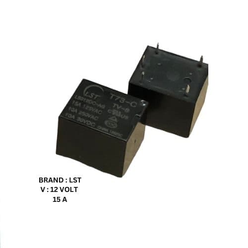 رله ۱۲ ولت بچه میلون ۱۵ آمپر ۵ پایه برند LST