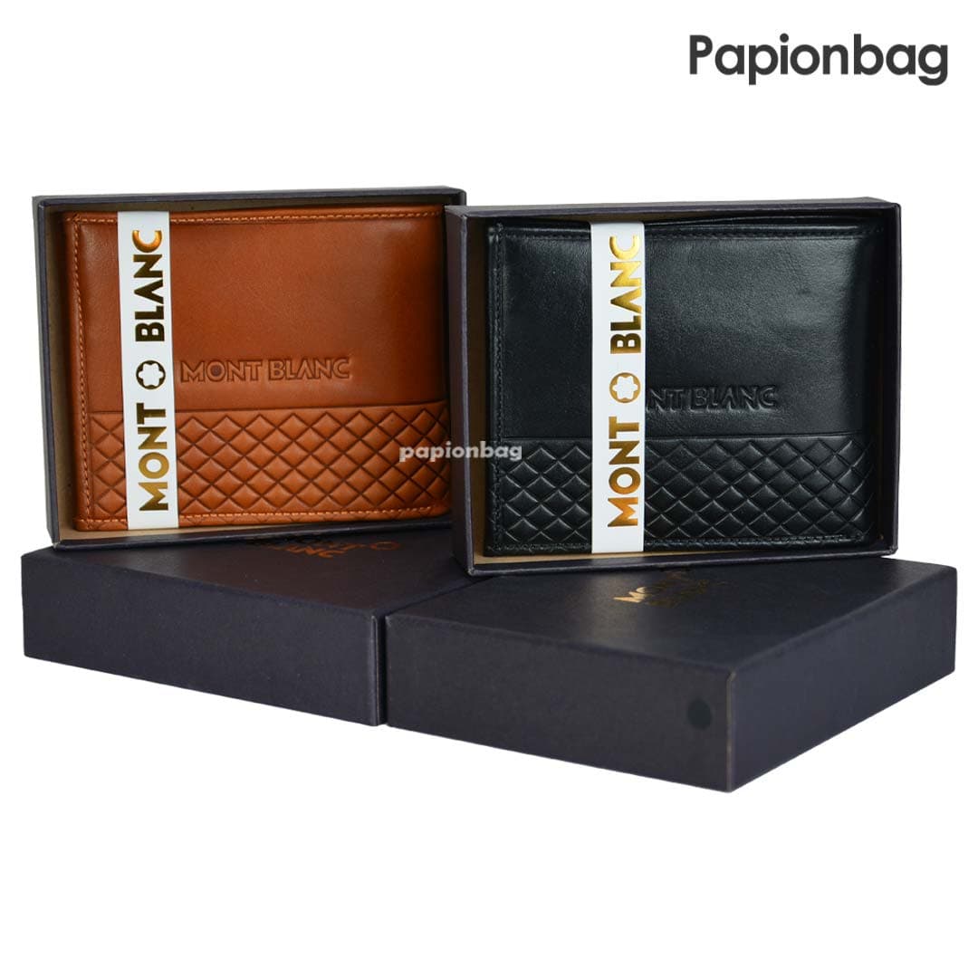 کیف پول و جاکارتی چرم طبیعی مونت بلانک(Mont Blanc) کد658