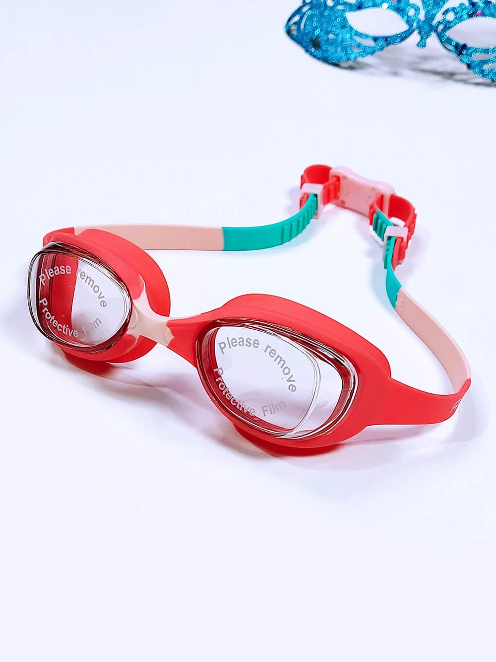 عینک شنا زنانه برند اتلتیک ( Athletic ) با فرم نارنجی رنگ و سیلیکونی نرم