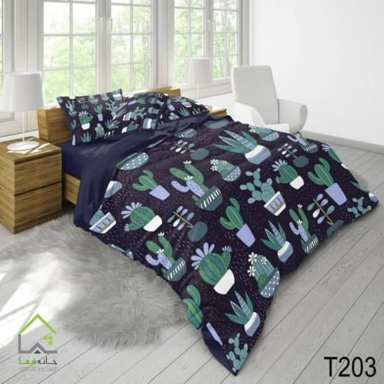 روتختی دو نفره طرح کاکتوس 6 تکه