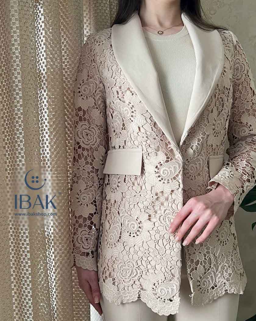 کت زنانه مجلسی گیپور pon