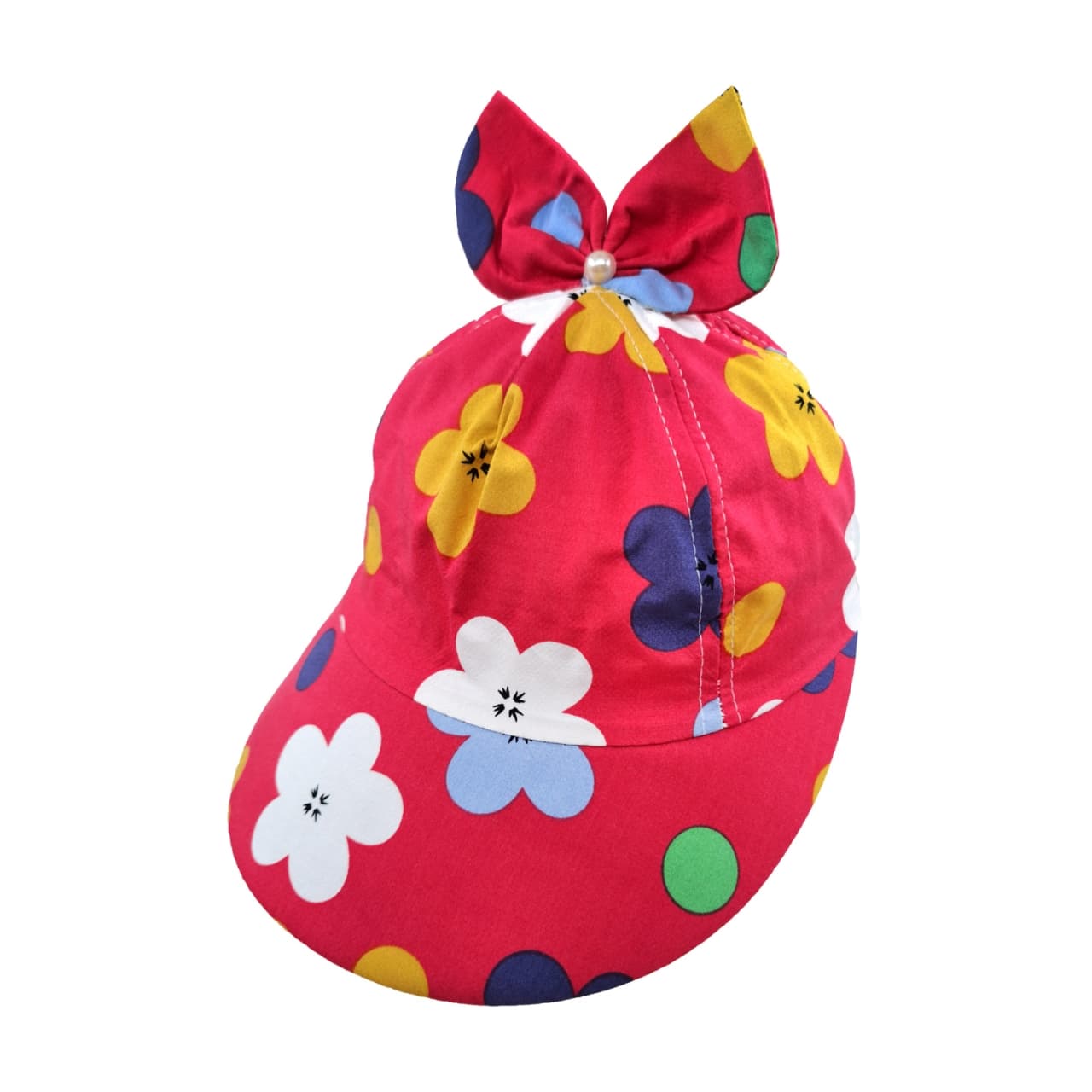 کلاه کپ دخترانه مدل گل کد 1581