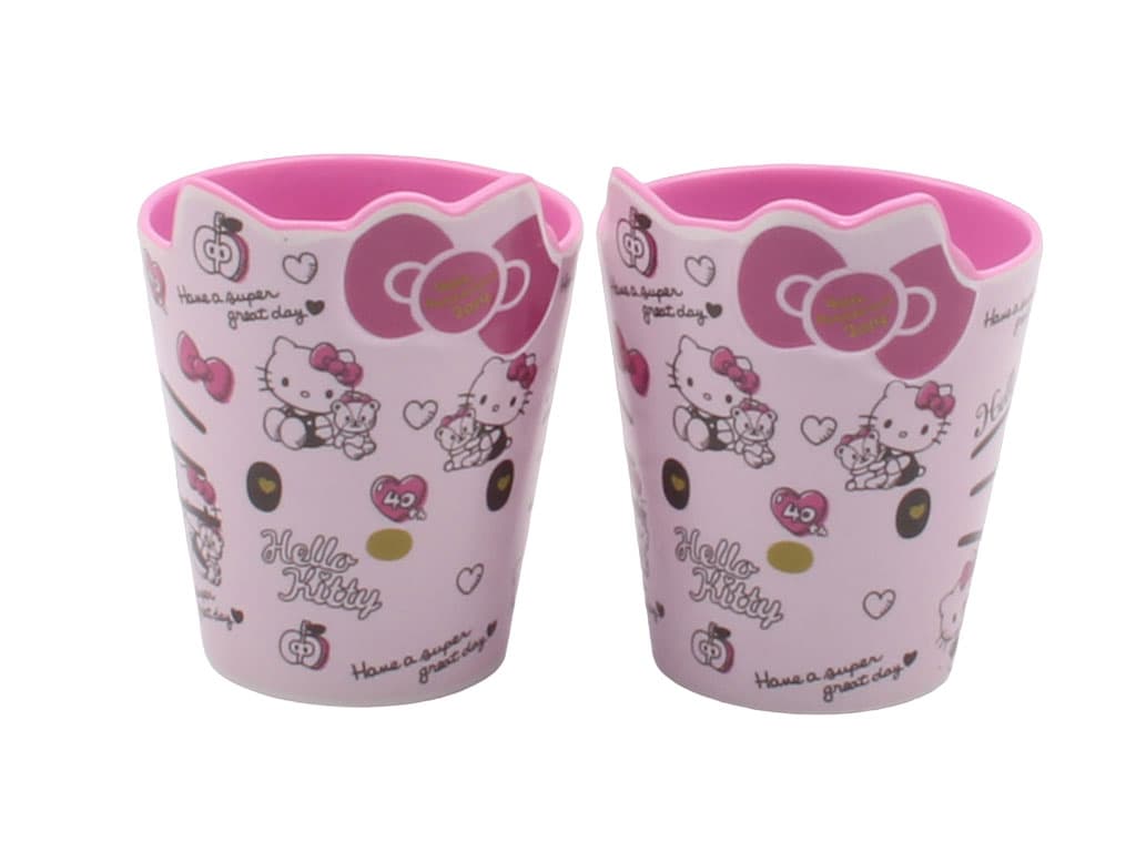 لیوان ملامینی دخترانه هلوکیتی حجم 340 میلی لیتر