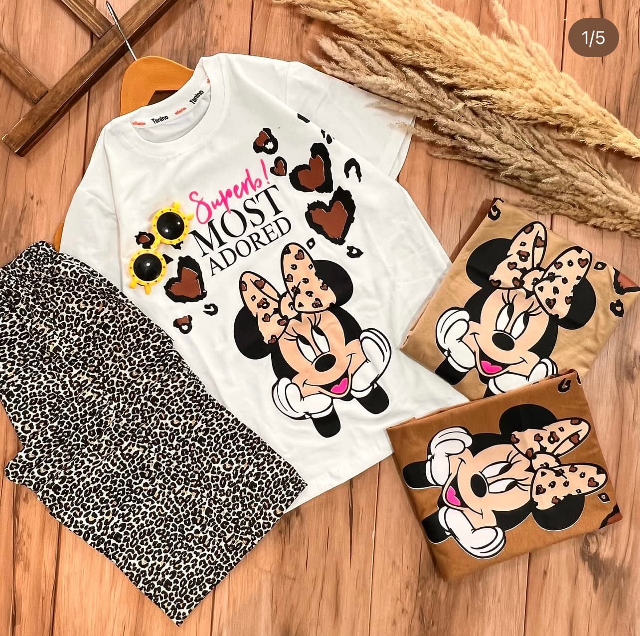 تیشرت شلوار مینی موس پلنگی6666