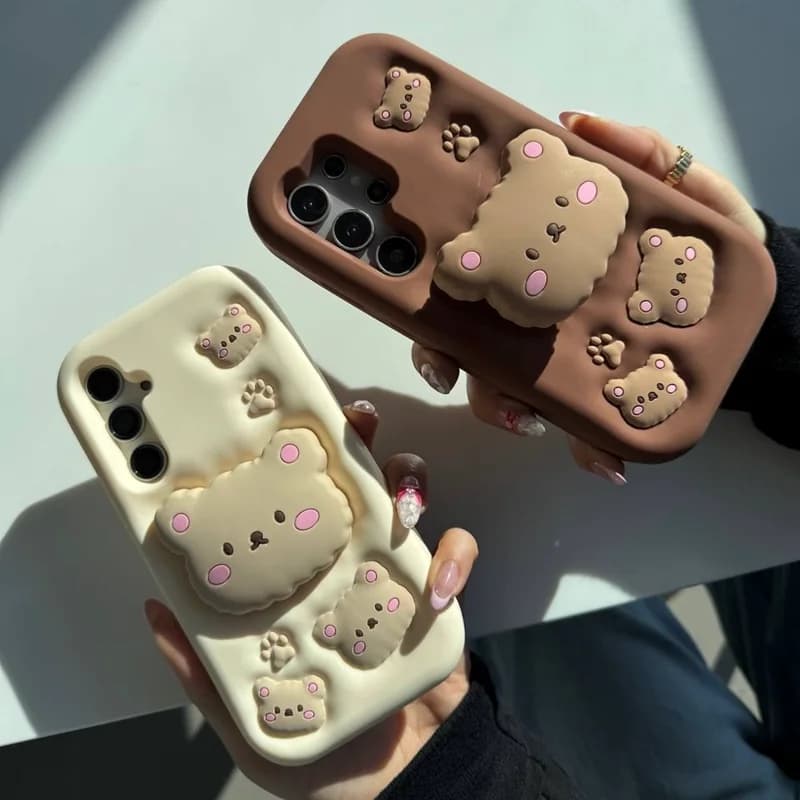 قاب گوشی سامسونگ خرس بیسکویتی پاپ سوکتی