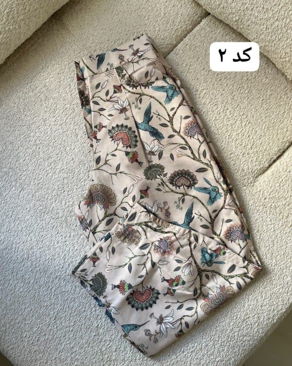 شلوار خمره ای طرحدار زنانه مدل شکوه