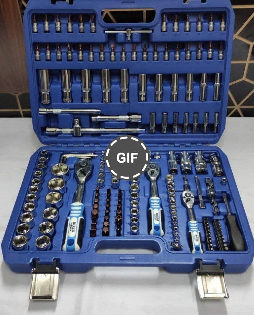 جعبه بکس 172 عددی آبی باس BOSS مدل BS-172pcs