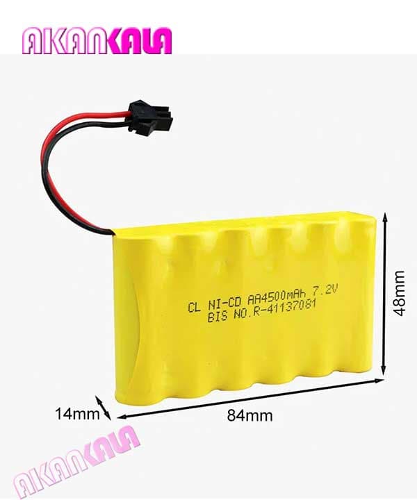 باتری شارژی اسباب بازی 7.2 ولت 700 میلی آمپر “فروش عمده”