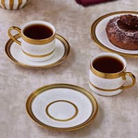 ست فنجان چای خوری 2 نفره کاراجا شارلوت 200 میلی طلایی