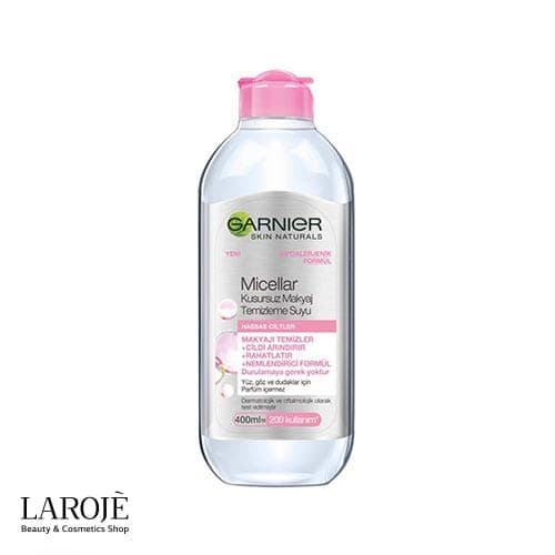 میسلار واتر صورتی پوست حساس گارنیر All-in-1 cleanser حجم 400 میلی لیتر