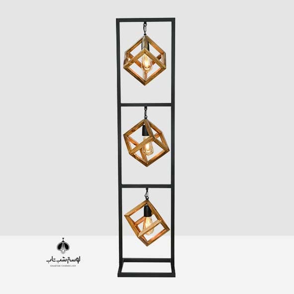 استند کنار سالنی چوب و فلز شب تاب S46