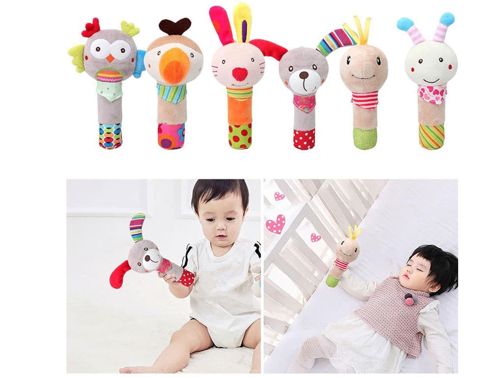 جغجغه سوسیسی نوزادی طرح حیوانات بی بی اسکای bb sky