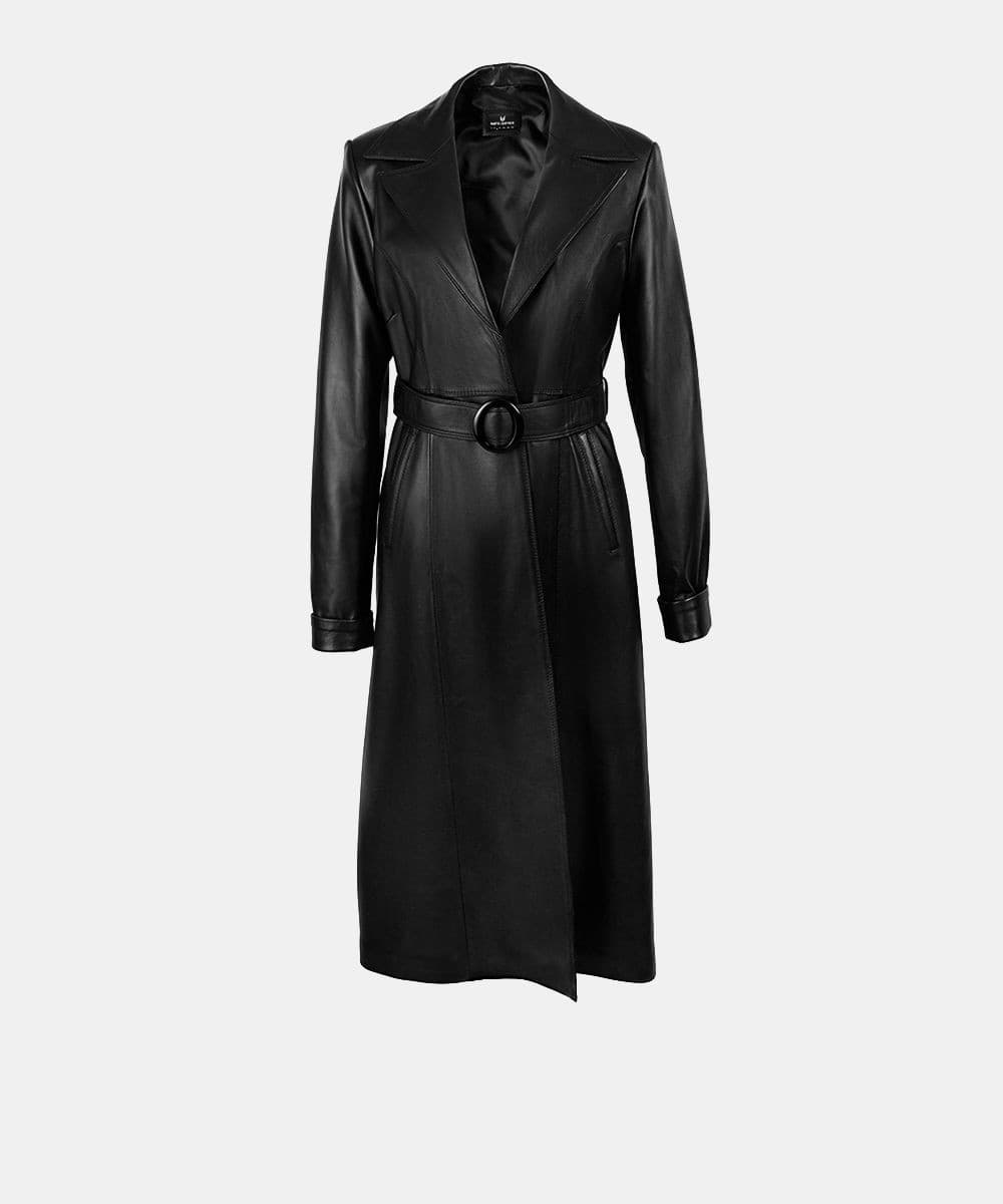 مانتو چرم زنانه مدل 43000213