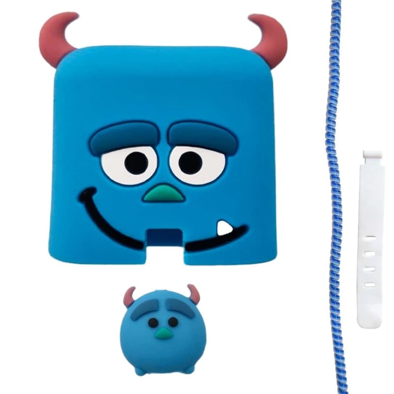 پک محافظ سیلیکونی کابل و آداپتور طرح سالیوان مناسب برای شارژر 25W سامسونگ بسته چهار عددی